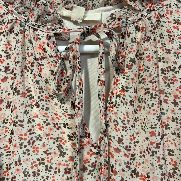 Entro cream floral print tiered midi dress size small - Picture 10 of 14